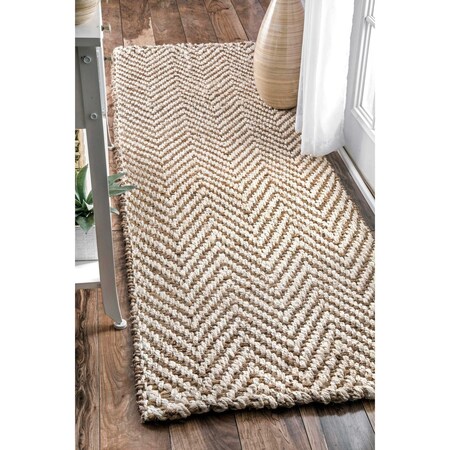 Nuloom Vania Chevron Jute Area Rug 2ft 6in x 10ft CLWA03A-26010